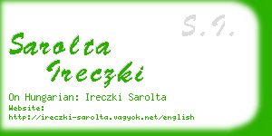 sarolta ireczki business card